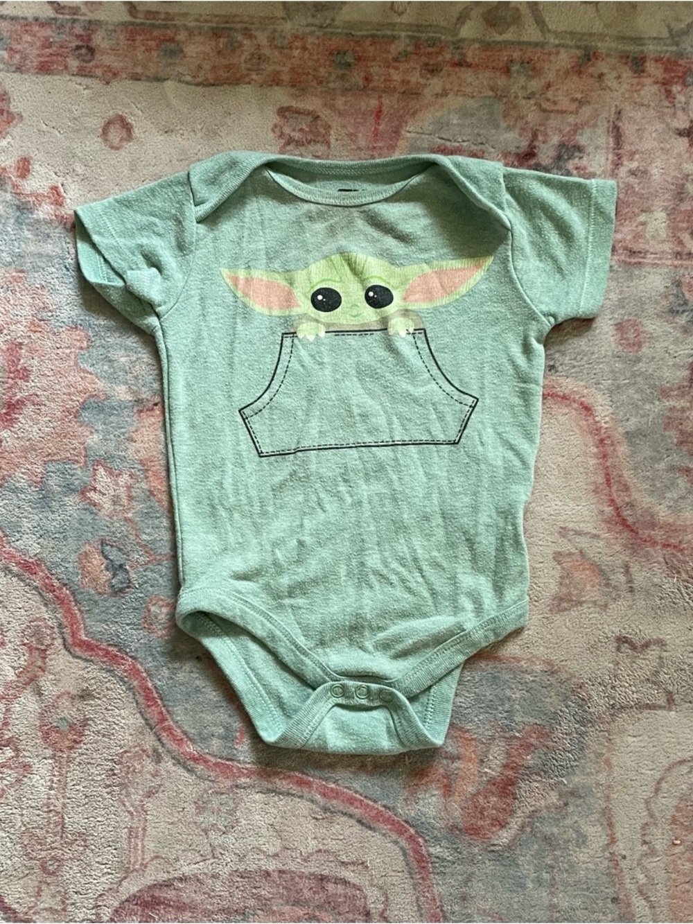 Star Wars Baby Yoda Mint Green Pocket-Peek One-Piece